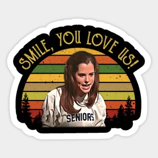 Retro Classic Smile, You Love Us Movie Gift for Fans Sticker